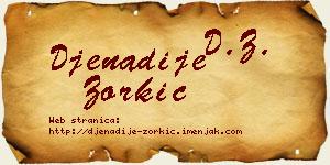 Đenadije Zorkić vizit kartica